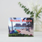 Waikiki Beach Briefkaart (Staand voorkant)