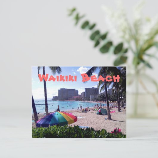 Waikiki Beach Briefkaart (Staand voorkant)