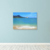 Waikiki Beach Canvas Afdruk (Insitu (Houten vloer))