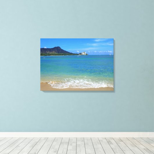 Waikiki Beach Canvas Afdruk (Insitu (Houten vloer))