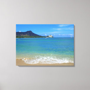 Waikiki Beach Canvas Afdruk
