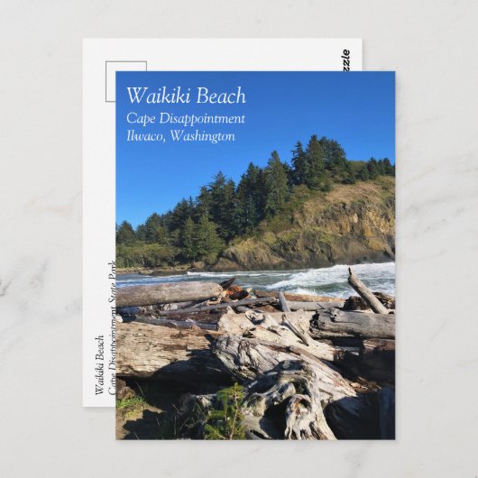 Waikiki Beach, Cape Diseption, Washington Briefkaart (Voorkant / Achterkant)