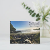 Waikiki Beach, Cape Diseption, Washington Briefkaart (Staand voorkant)