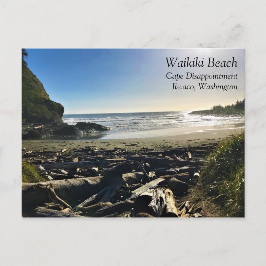Waikiki Beach, Cape Diseption, Washington Briefkaart (Voorkant)
