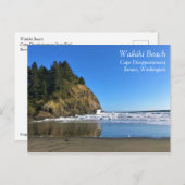 Waikiki Beach, Cape Diseption, Washington Briefkaart (Voorkant / Achterkant)