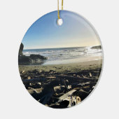 Waikiki Beach, Cape Diseption, Washington Keramisch Ornament (Links)