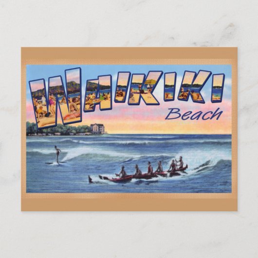 Waikiki Beach Club  briefkaart (Voorkant)
