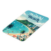 Waikiki Beach Hawaï Magneet (Linkerzijde)