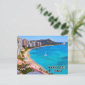 Waikiki Beach Hawaii Briefkaart (Staand voorkant)