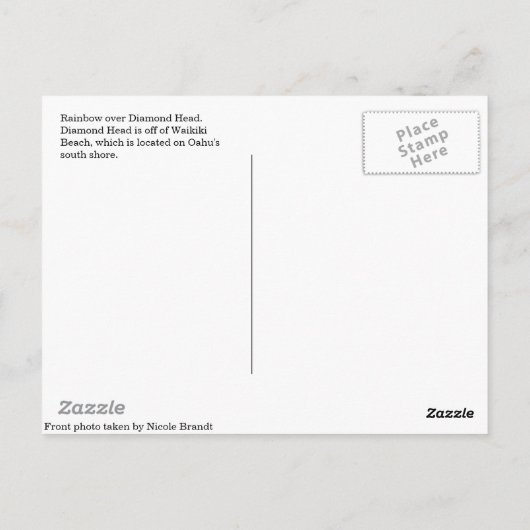 Waikiki Beach, Hawaii Briefkaart (Achterkant)