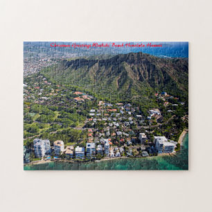 Waikiki Beach Hawaii Honolulu. Kerstgroet Legpuzzel