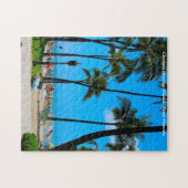 Waikiki Beach Hawaii Honolulu. Kerstgroeten Legpuzzel (Horizontaal)
