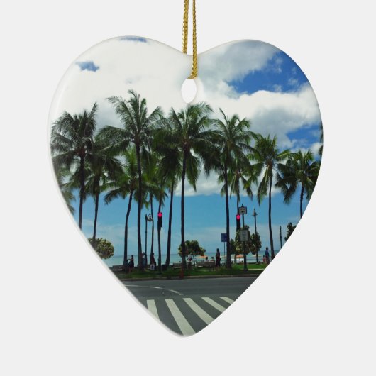 Waikiki Beach Hawaii Keramisch Ornament (Rechts)