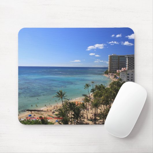 Waikiki Beach Hawaii Muismat (Met muis)