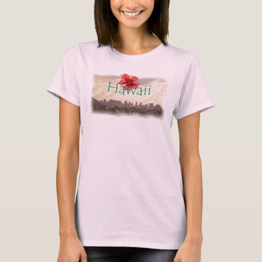 Waikiki Beach Hawaii shirt (Voorkant)