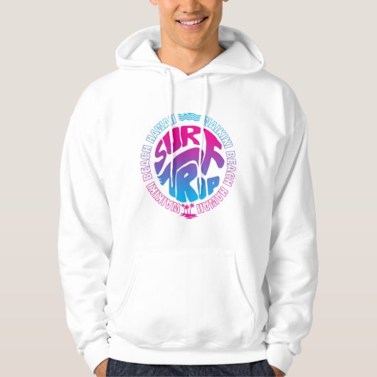 Waikiki Beach Hawaii – Surf Hoodie (Voorkant)
