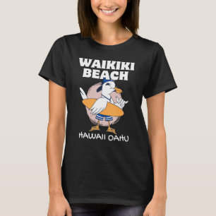 WAIKIKI BEACH HAWAII Surfen Retro Wave Su T-shirt