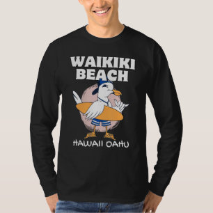 WAIKIKI BEACH HAWAII Surfen Retro Wave  Su T-shirt