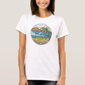 Waikiki Beach Hawaii  T-shirt (Voorkant)