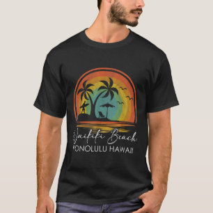 Waikiki Beach Honolulu Hawaii Zomer Vakantie Trop T-shirt