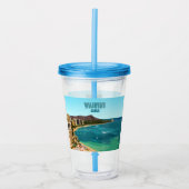 Waikiki Beach Honolulu Oahu Hawaii  Acryl Drinkbeker (Voorkant)