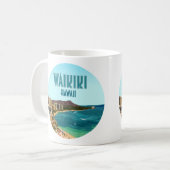 Waikiki Beach Honolulu Oahu Hawaii  Koffiemok (Voorkant links)