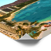 Waikiki Beach Honolulu Oahu Hawaii  Poster (Hoek)