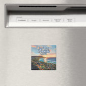 Waikiki Beach Honolulu Oahu Hawaii Retro Magneet (Insitu (Vaatwasser))