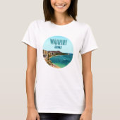 Waikiki Beach Honolulu Oahu Hawaii  T-shirt (Voorkant)