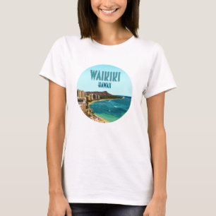 Waikiki Beach Honolulu Oahu Hawaii  T-shirt
