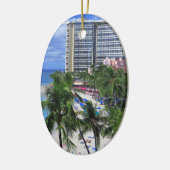 Waikiki Beach Keramisch Ornament (Links)