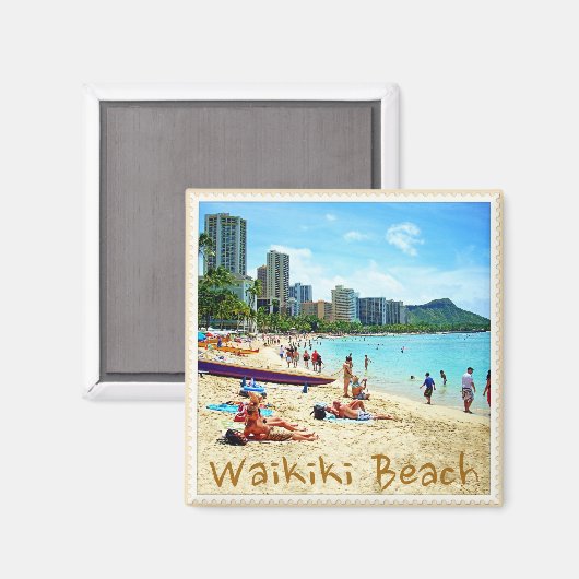 Waikiki Beach Magnet (Voorkant / Achterkant)