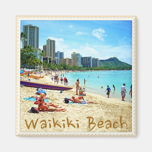 Waikiki Beach Magnet (Voorkant)