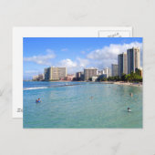 Waikiki Beach, Oahu, Hawaii Briefkaart (Voorkant / Achterkant)