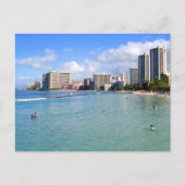 Waikiki Beach, Oahu, Hawaii Briefkaart (Voorkant)