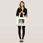 Waikiki Beach, Oahu, Hawaii Grote Tote Bag (Voorkant (model))