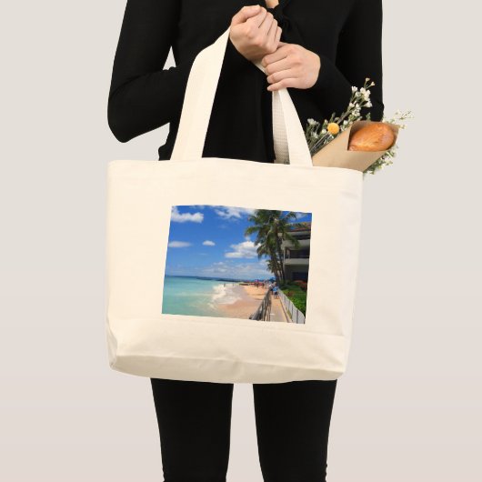 Waikiki Beach, Oahu, Hawaii Grote Tote Bag (Voorkant (product))