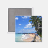 Waikiki Beach, Oahu, Hawaii Magneet (Voorkant / Achterkant)