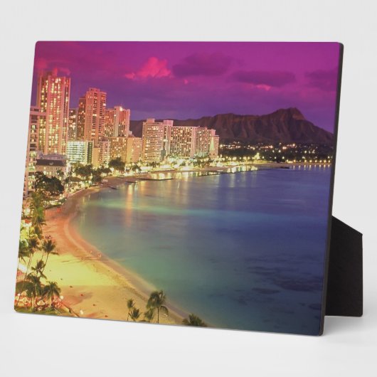 Waikiki Beach Photo Plaque Fotoplaat (Zijkant)