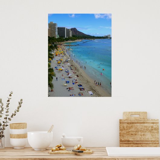 Waikiki Beach Poster (Keuken)