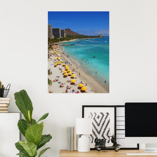Waikiki Beach Poster (Thuiskantoor)