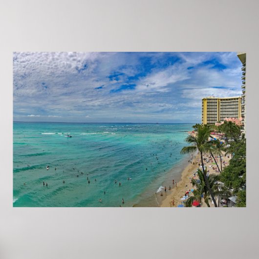 Waikiki Beach Poster (Voorkant)