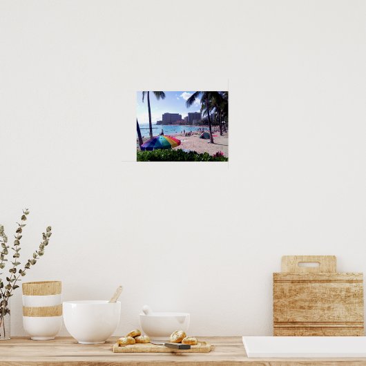 Waikiki Beach Poster Print (Keuken)