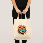 Waikiki Beach Retro vignet Tote Bag (Voorkant (product))