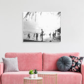 Waikiki Beach Scene op Honolulu Canvas Afdruk (Insitu (Woonkamer))