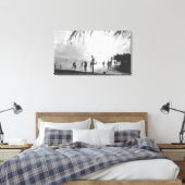 Waikiki Beach Scene op Honolulu Canvas Afdruk (Insitu (Slaapkamer))