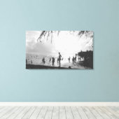 Waikiki Beach Scene op Honolulu Canvas Afdruk (Insitu (Houten vloer))
