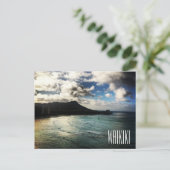 Waikiki Beach Sunrise Diamond Head Hawaii Briefkaart (Staand voorkant)