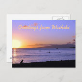 Waikiki Beach Sunset Briefkaart (Voorkant / Achterkant)