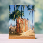 Waikiki Beach Surfboards  Acryl Bord (Neutraal)